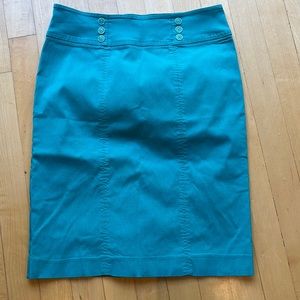 Reitmans size 5 stretchy turquoise skirt